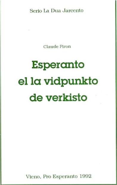 ESPERANTO EL LA VIDPUNKTO DE VERKISTO (direct from UEA) - Click Image to Close